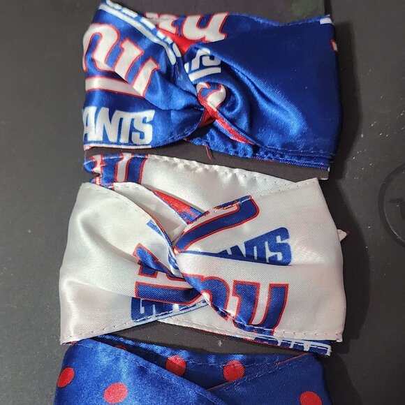 New York Giants 3 Piece Wired Hair Ties - Picture 2 of 6
